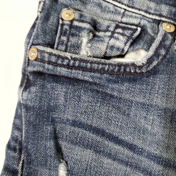 7 for all Mankind Ankle Skinny Jeans Lake Blue Size 24 - Picture 5 of 5